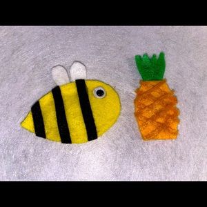 Bee & Pineapple Cat Toy Stuffed With Catnip